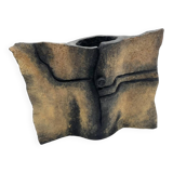 Reversible "Coal Black" / Brutalist Vase