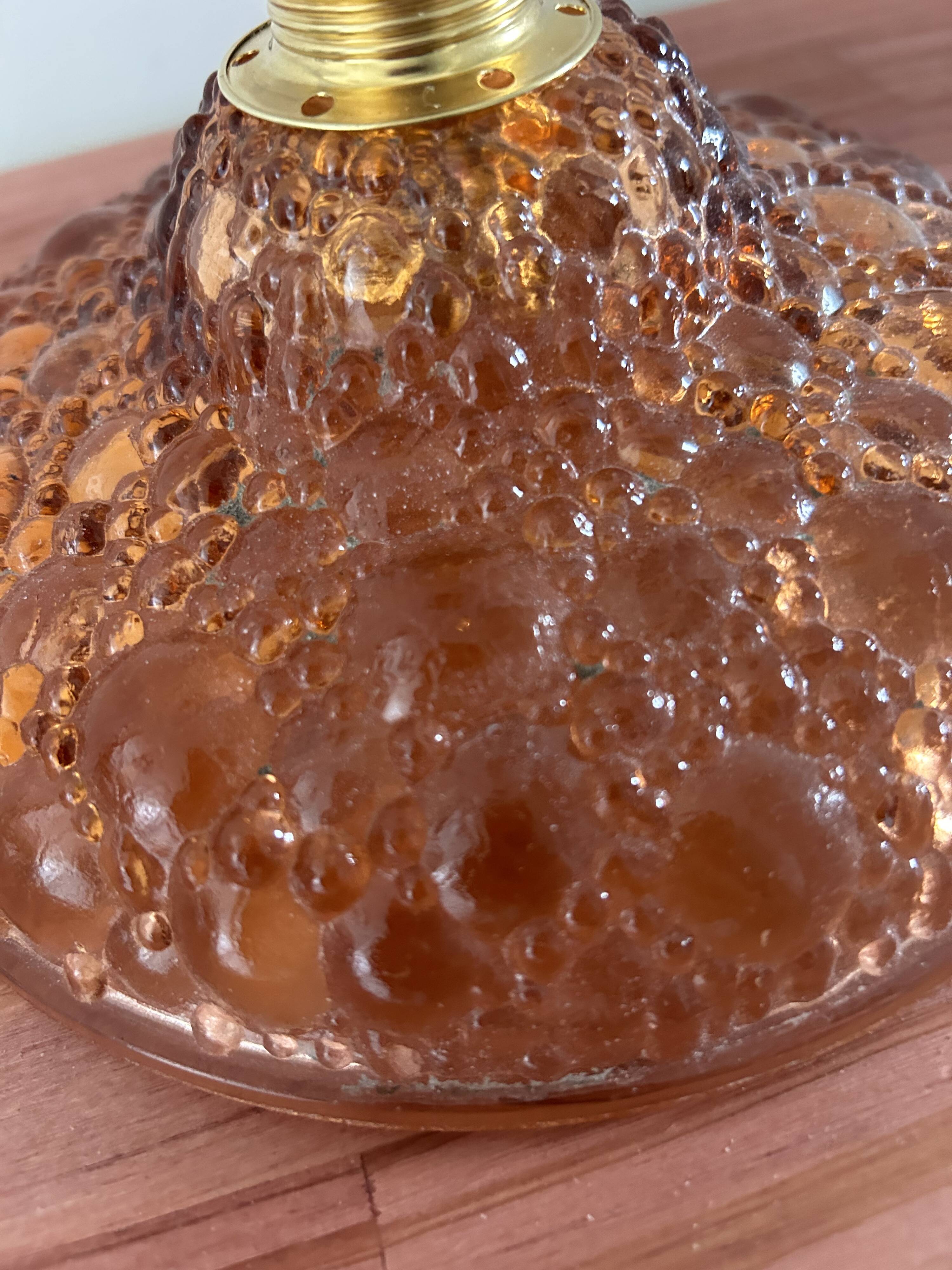 Bubbled glass wall light