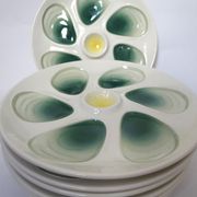 8 assiettes à huitres Salins France