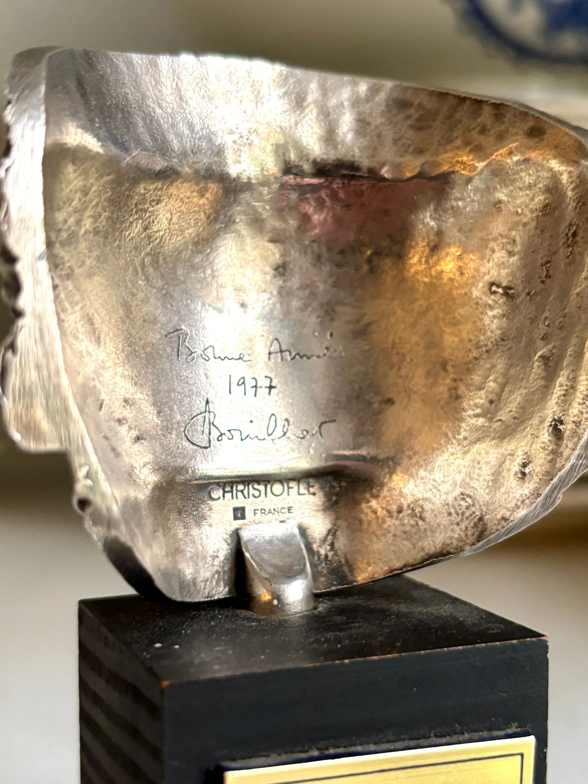 Silver-plated metal sculpture signed Igor Mitoraj for Christofle, 1977