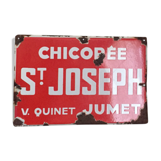Enamelled plate chicory