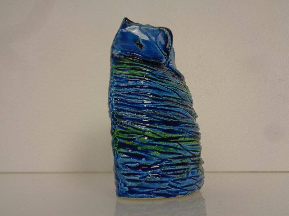 Ceramic Rimini Blu Owl by Aldo Londi for Bitossi, 1960s