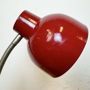 Lampe de Table Industrielle Rouge à Col de Cygne, 1960s