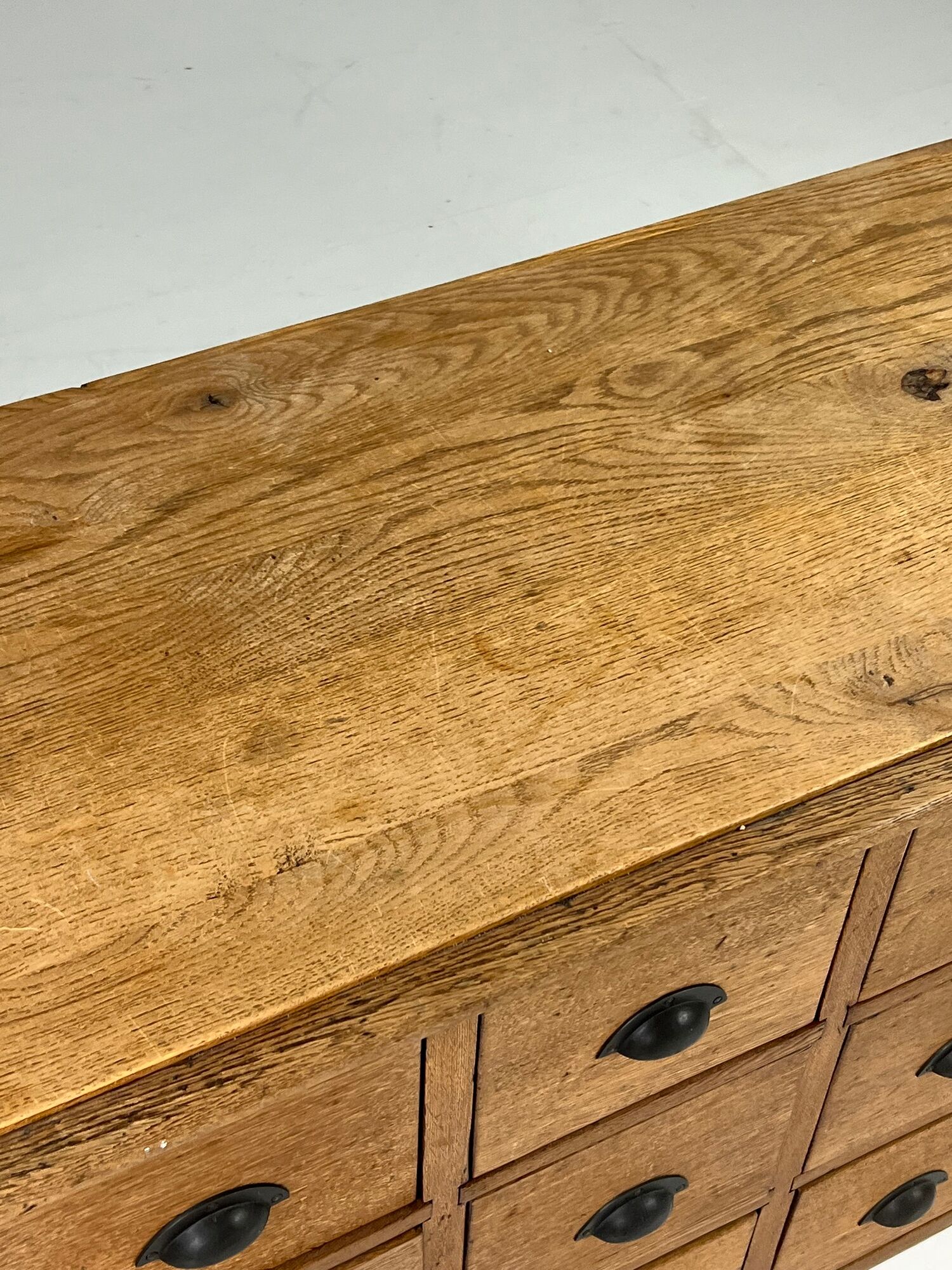 Pharmacy cabinet chest of drawers large oak antiques