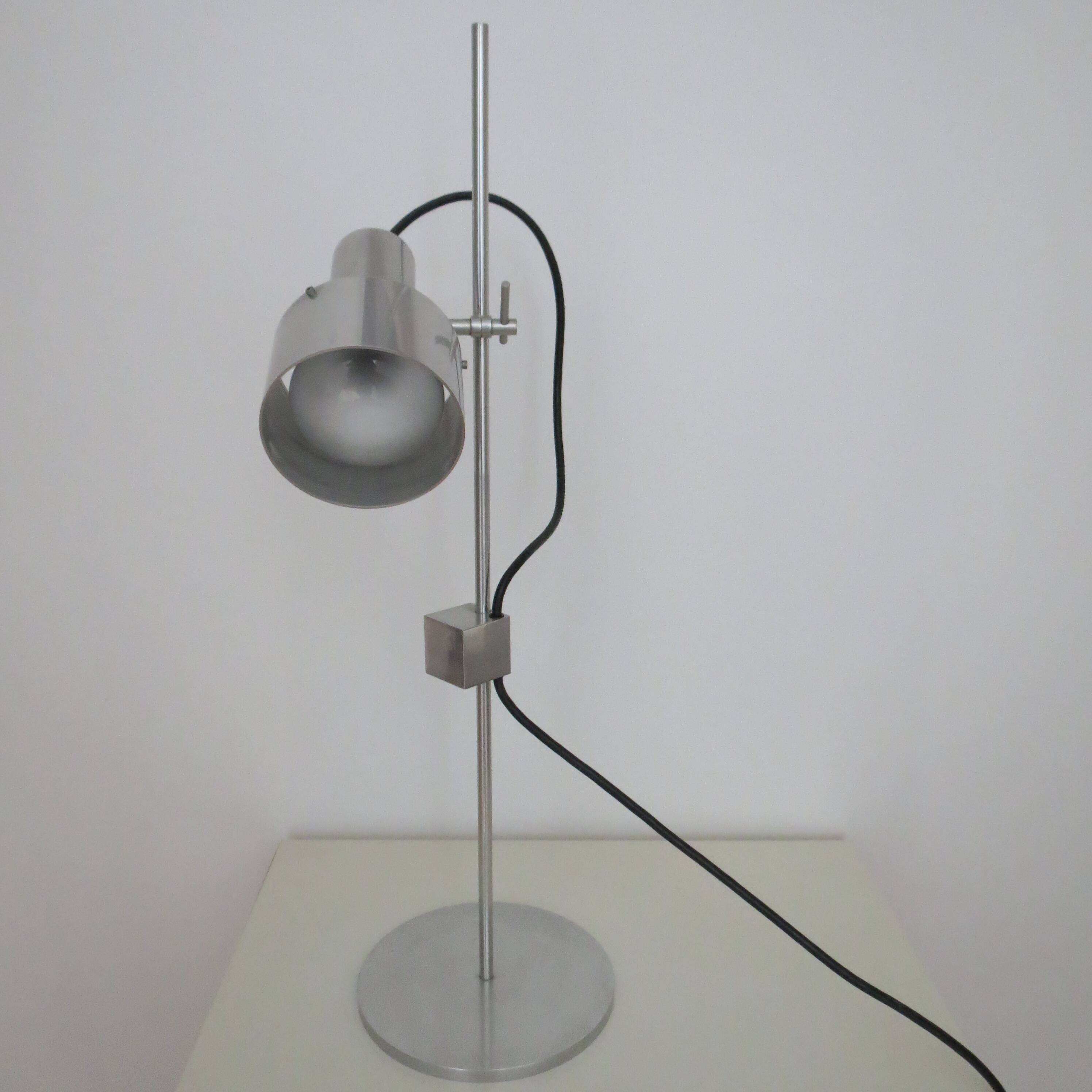 1960s desk lamp by Peter Nelson aluminium desk lamp mid century modern desk lamp