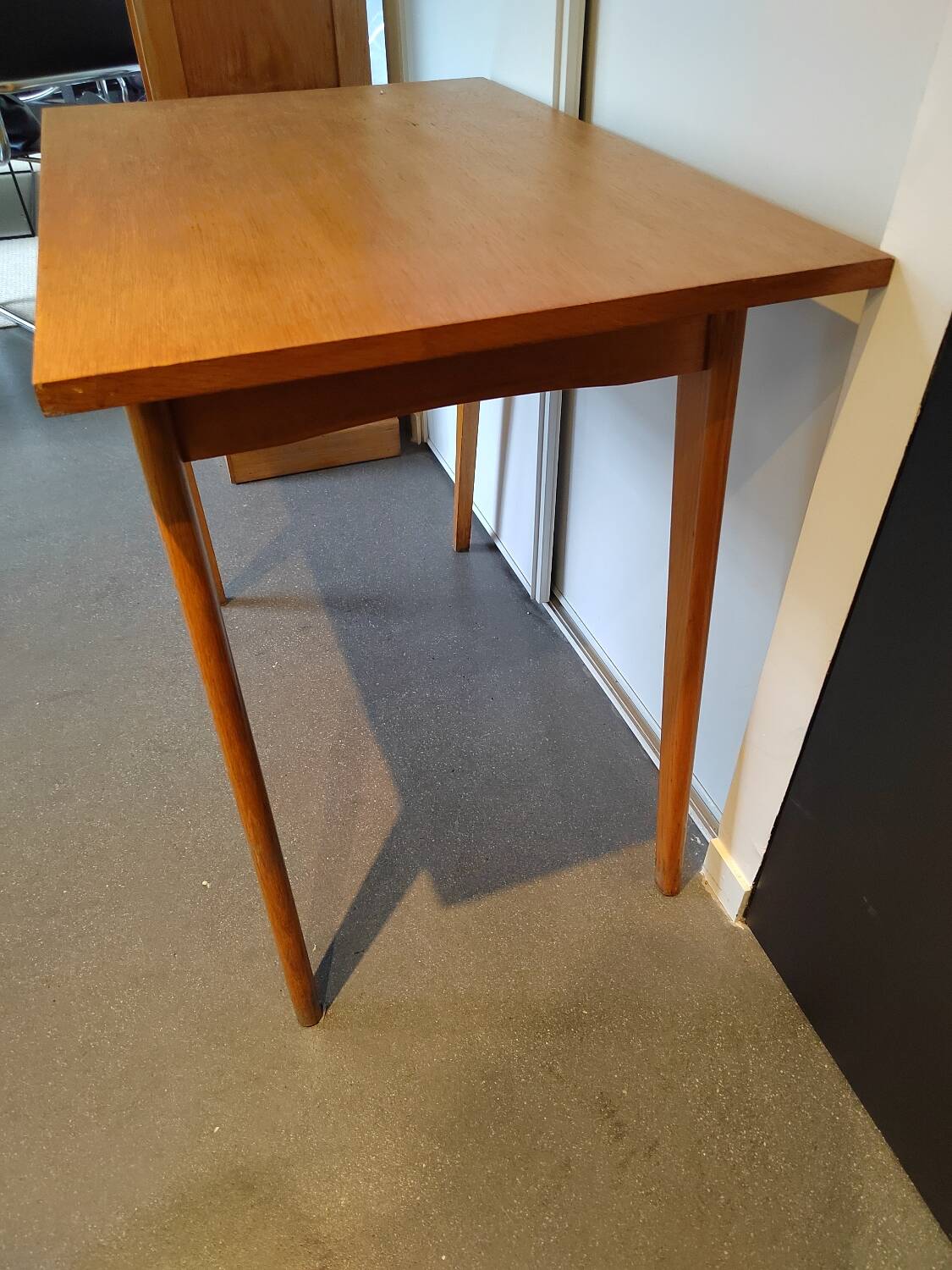 Wooden desk or table with compass legs