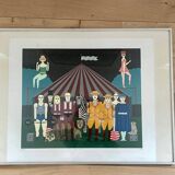 Oku Shigeo « le cirque » Sériegraphie encadrée