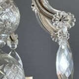 Large crystal chandelier with pendants, Louis XV style, 20th century.