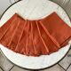 Lot de 8 serviettes de table en lin ajourées couleur terracotta