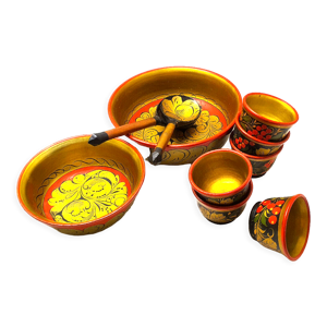Ancien set en bois peint