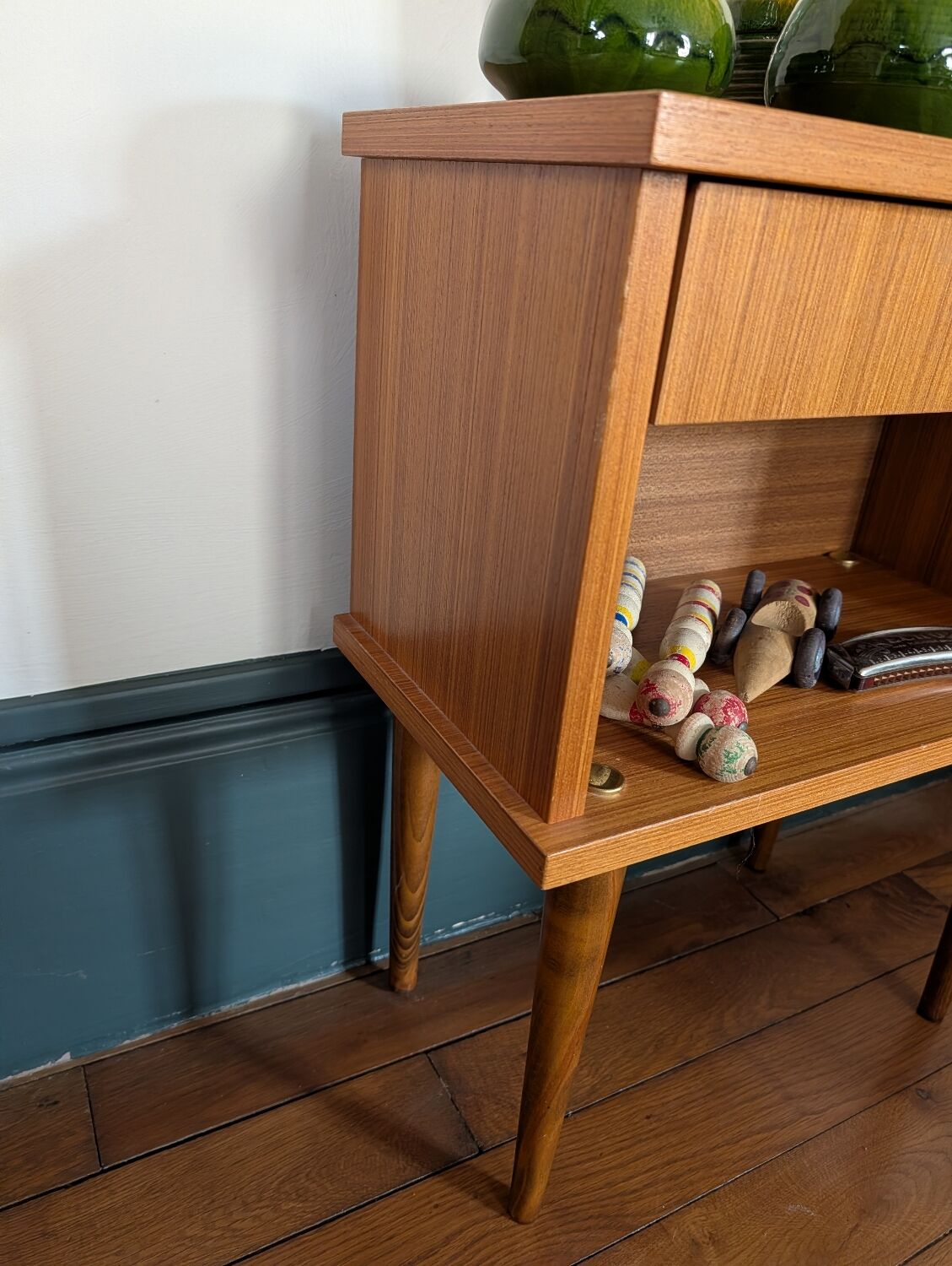 70s Scandi Icon: Architectural & Functional Nightstand