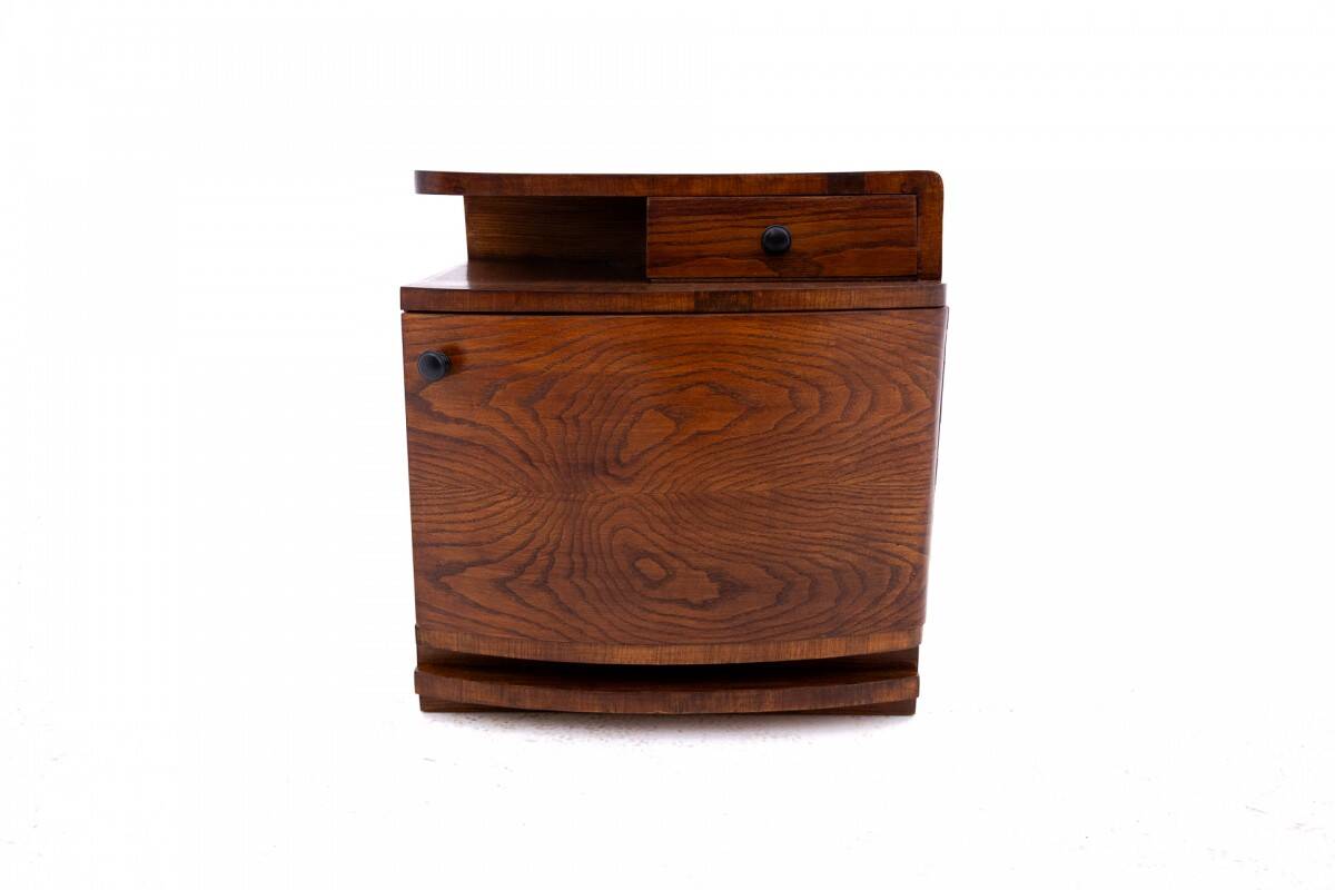 Art Deco bedside table, Poland, 1950s.