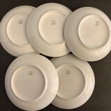10 hollow porcelain plates from Limoges Bernardaud, gilded Greek decoration, twentieth century