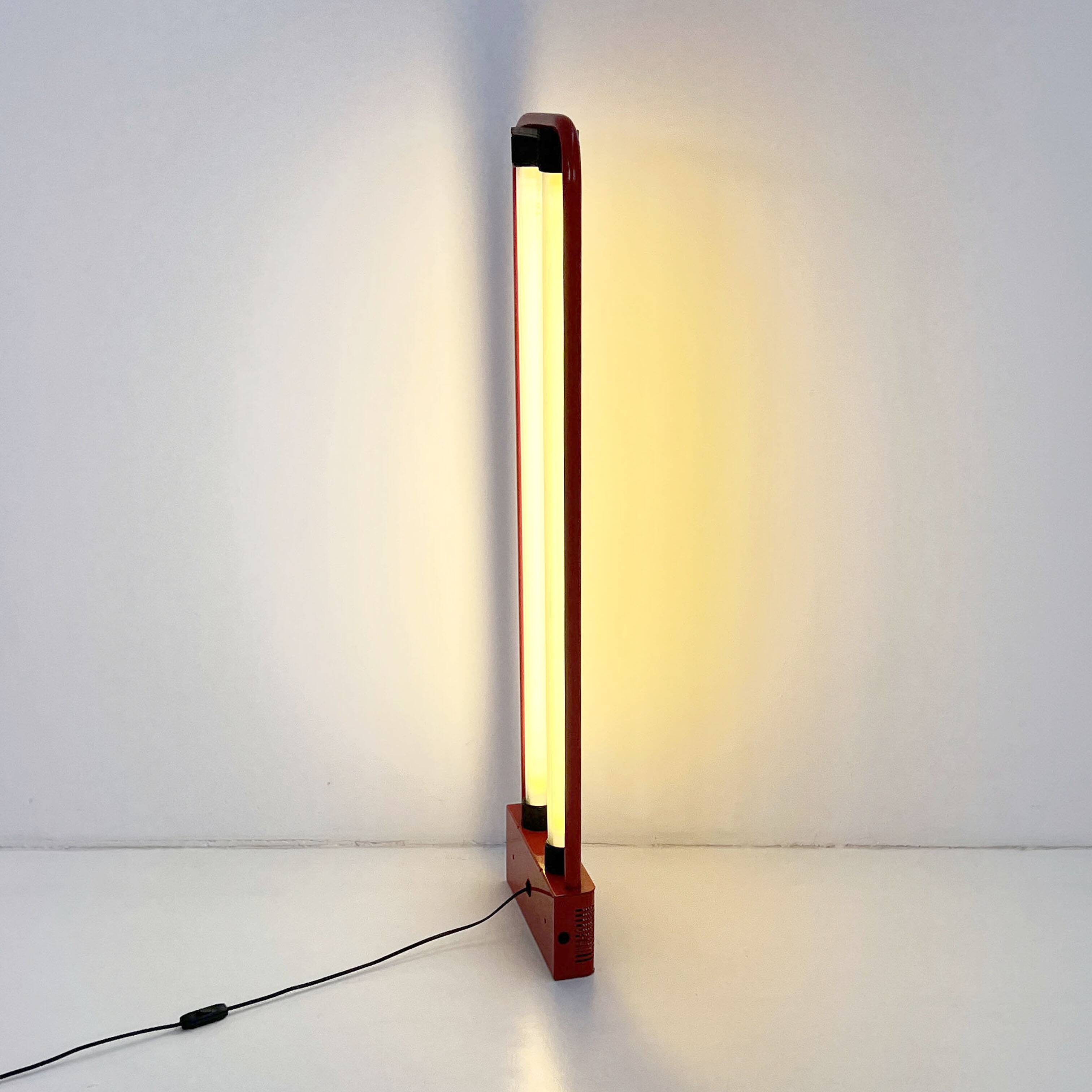 Red floor lamp by Gian N. Gigante for Zerbetto, 1980