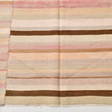 Striped wool kilim rug, 216x292 cm