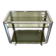 Space Age Chrome and Smoked Glass Bar Cart, 1970s