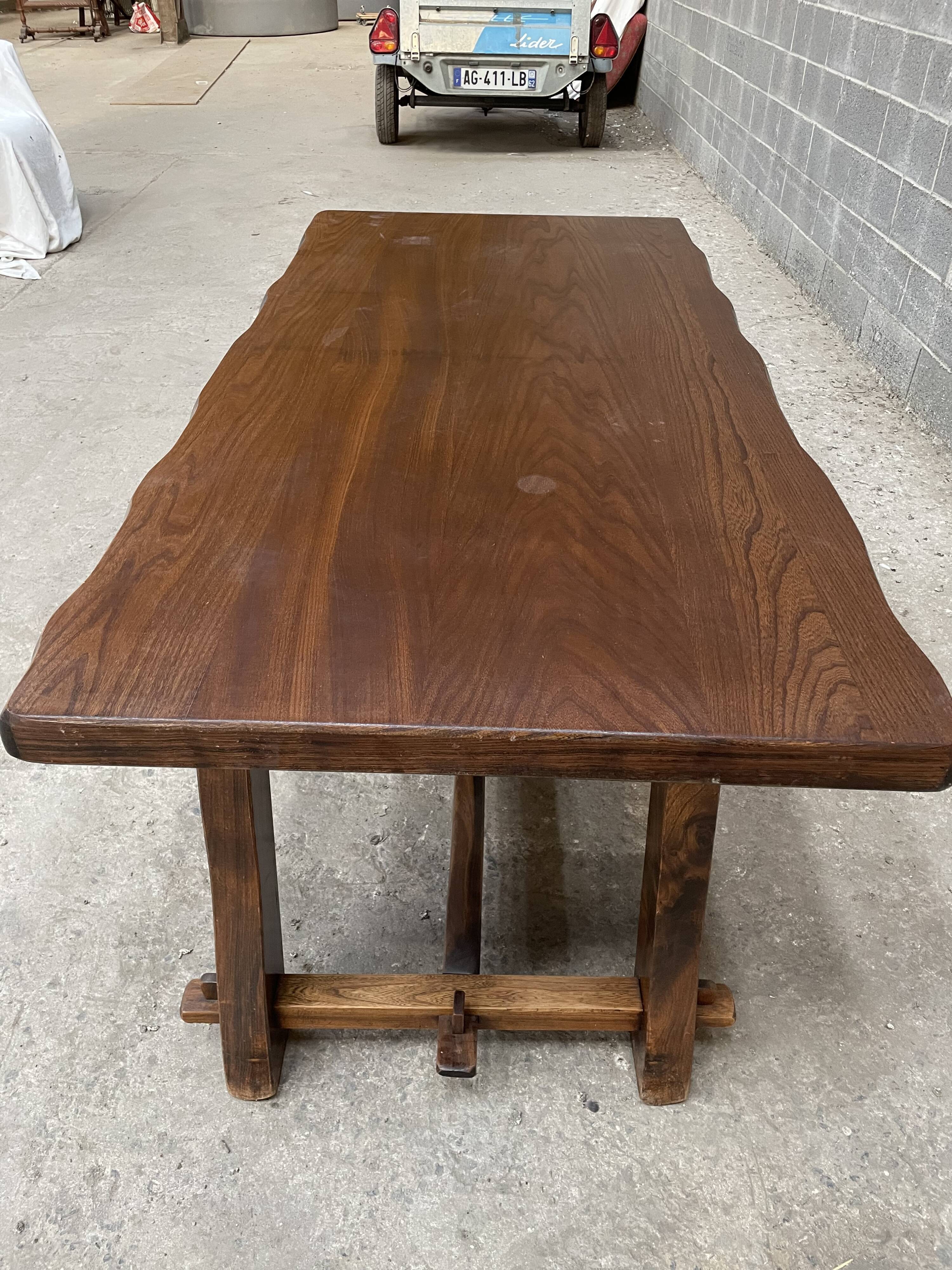 French brutalist table by Aranjou