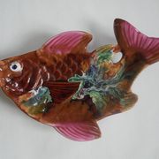 Colorful ceramic fish handcrafted pottery handmade retro kitch hand painted