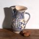 Old blue and white faience jug – Central Europe, around 1930