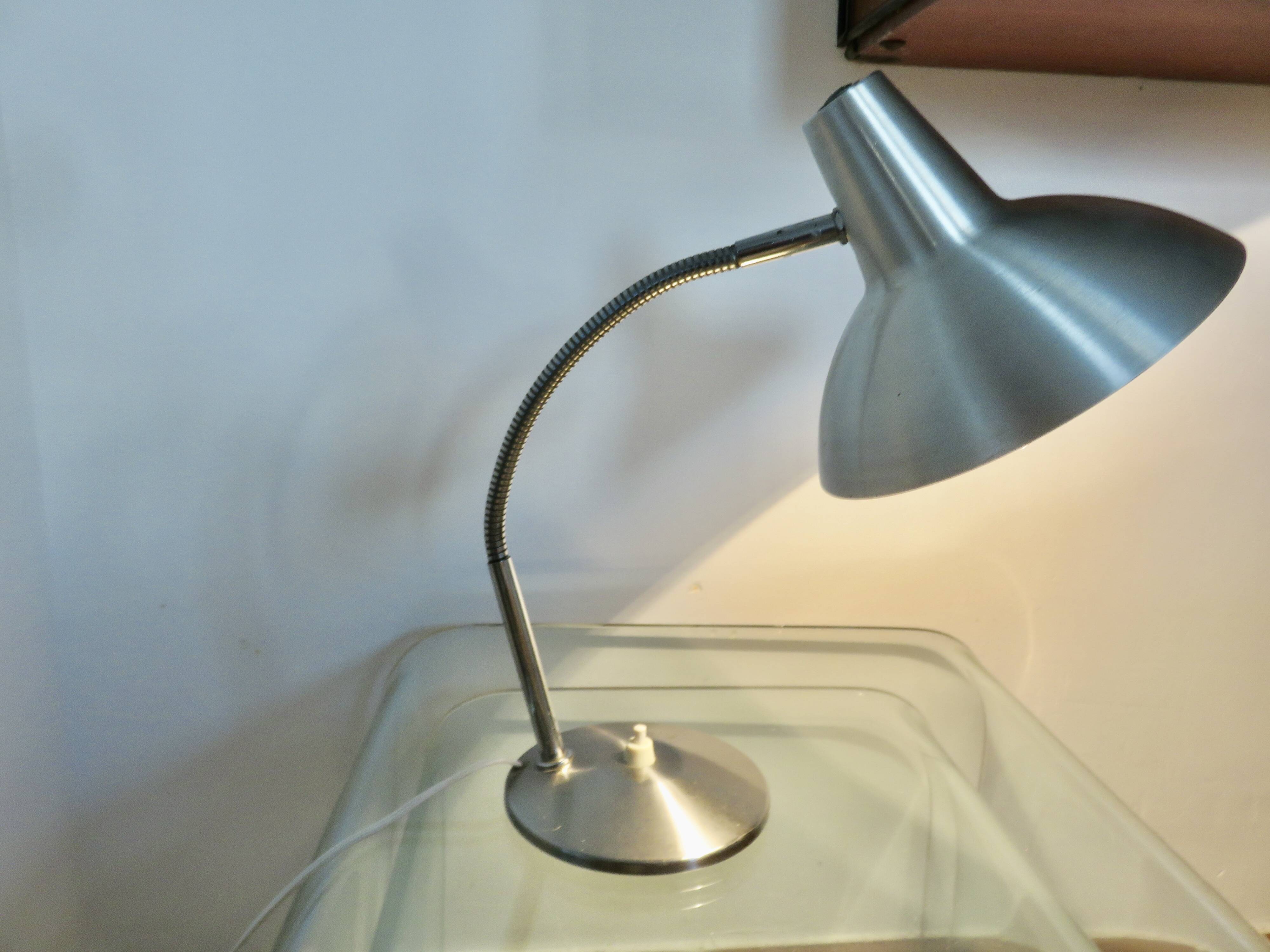 Lampe aluminor en métal chromé, années 60 70