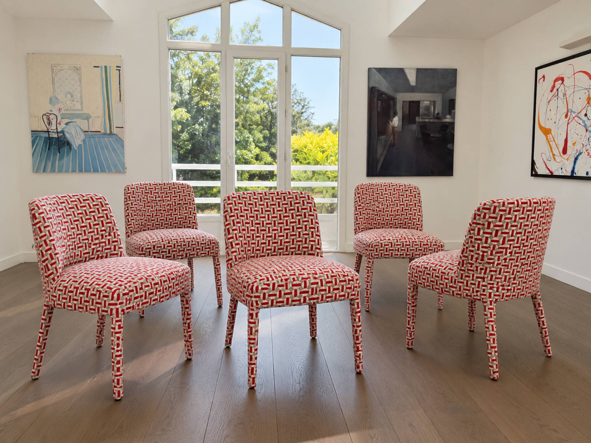 Elena PH Collection chairs — Élitis fabric: in impeccable condition.