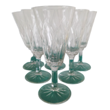 6 diamond champagne glasses