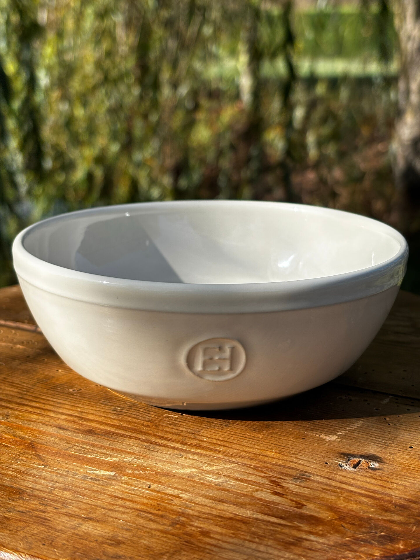 Set of two off-white Emile Henry bowls