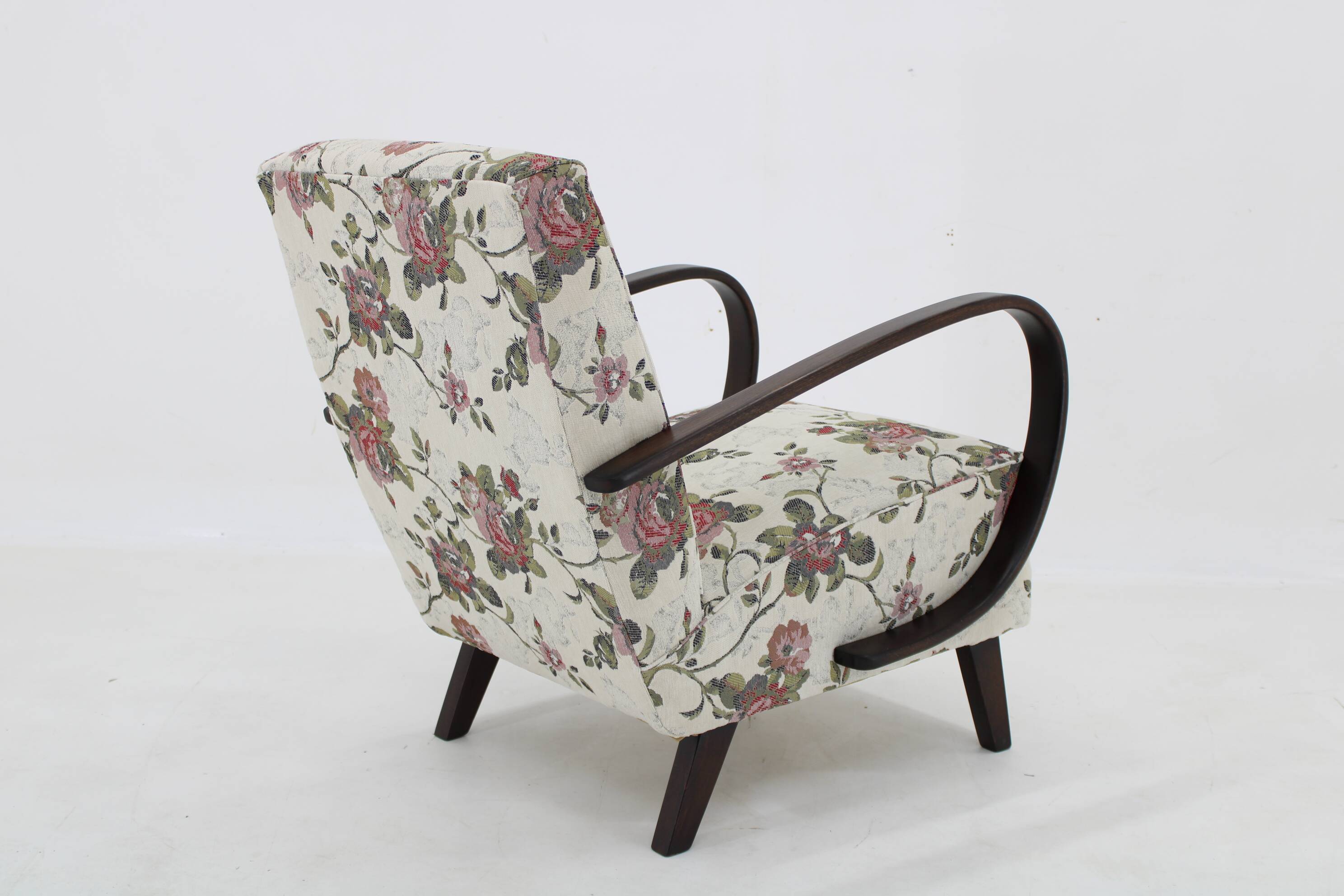 1950s Jindrich Halabala Restored Gobelin Armchair, Czechoslovakia