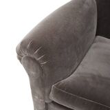 Set of grey velvet armchairs, 1950s.