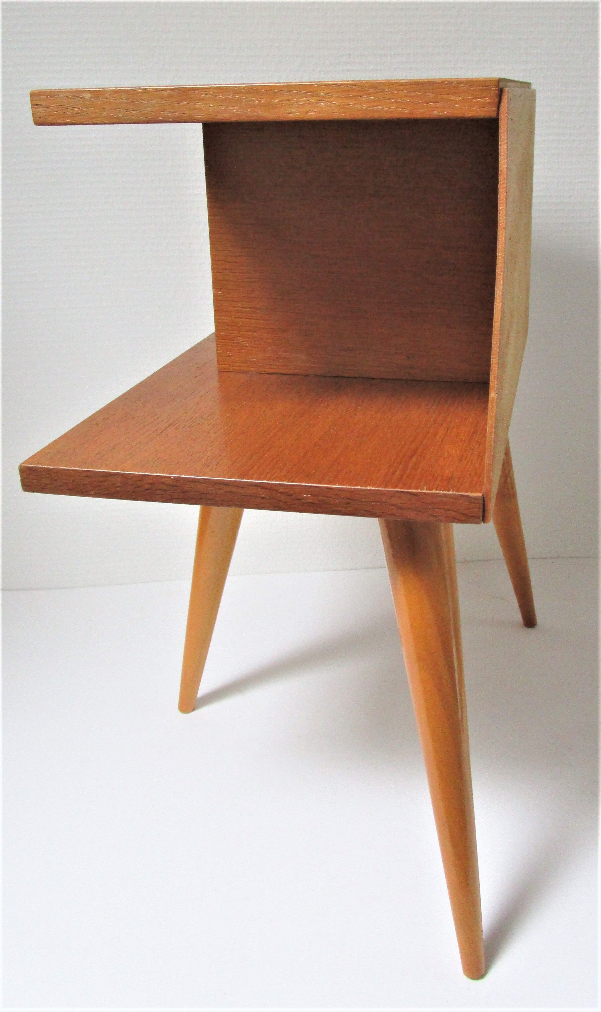 Light wood tripod bedside  1960