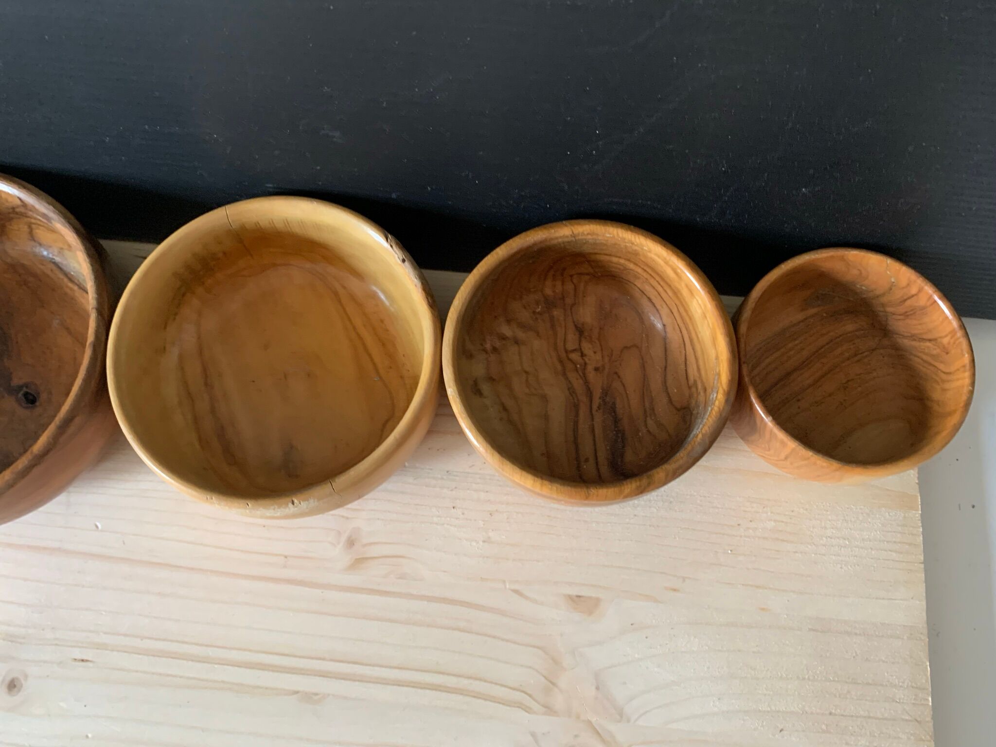 Set of wooden bowls