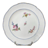 Plate in porcelain of Sèvres with polychrome decoration of flowers of the eighteenth century