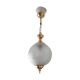 Hanging lamp brass & ball glass 50