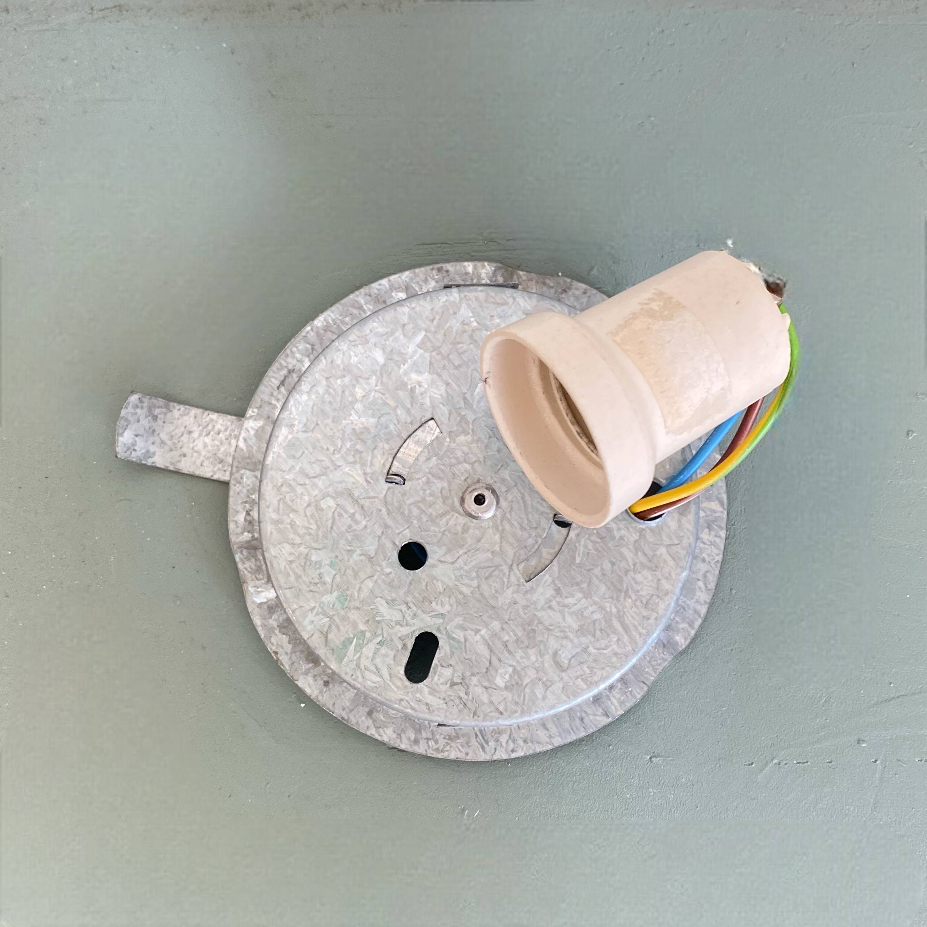 Round wall light ceiling light in white Clichy glass