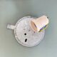 Round wall light ceiling light in white Clichy glass
