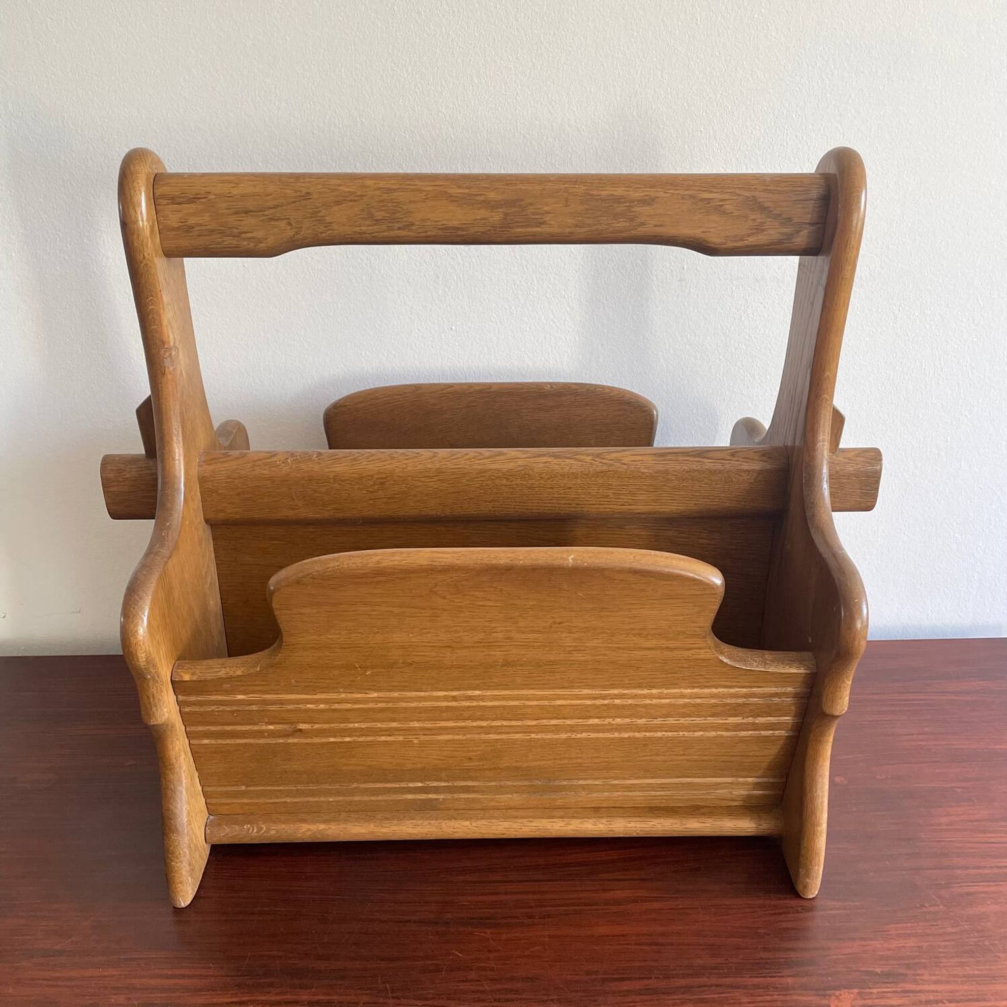 Vintage Wooden Newspaper Stand