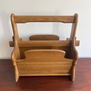 Vintage Wooden Newspaper Stand
