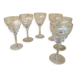 Set of 6 engraved glasses