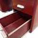 Bureau vintage en métal bordeaux Ahrend / Bureau Oda Prominent