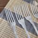 Set of 4 decorative forks with a rim