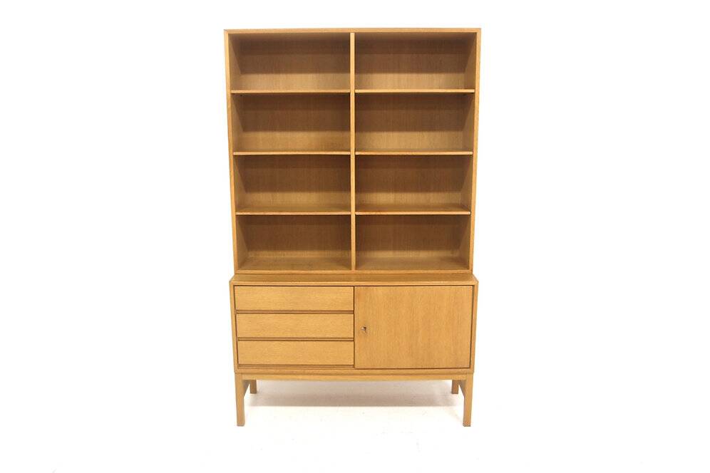 Scandinavian oak library "MTP", Marian Grabinski, IKEA, Sweden