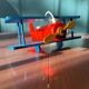 Airplane wooden pendant light