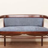 Ensemble de salon Thonet, en bois et jacquard bleu, 1910