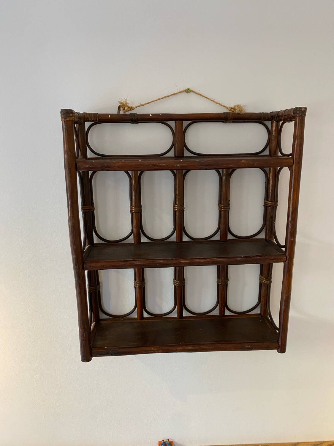 Rattan shelf