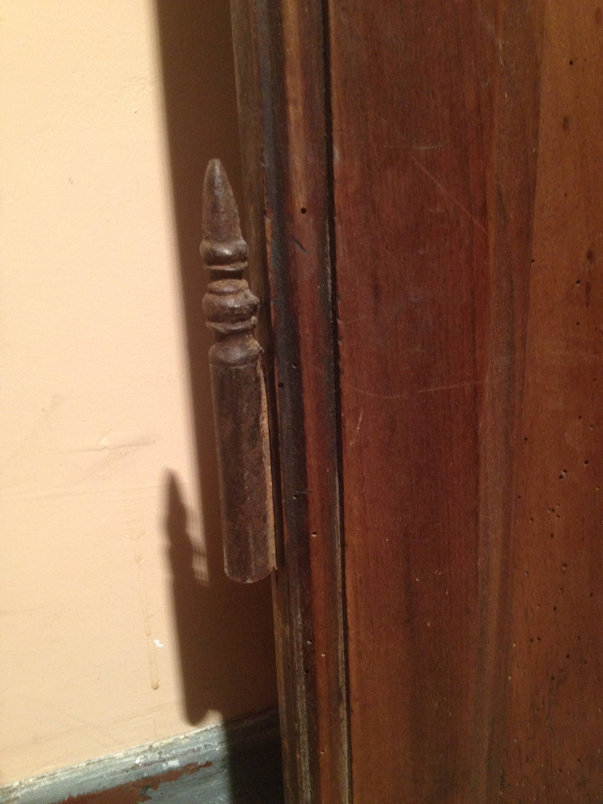 Pair of old doors in solid walnut