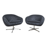 Scandinavian swivel shell armchair by Carl Eric Kolte 1960