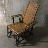 Lounge chair 60s rattan