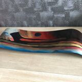 Art deco multicolored glass tray