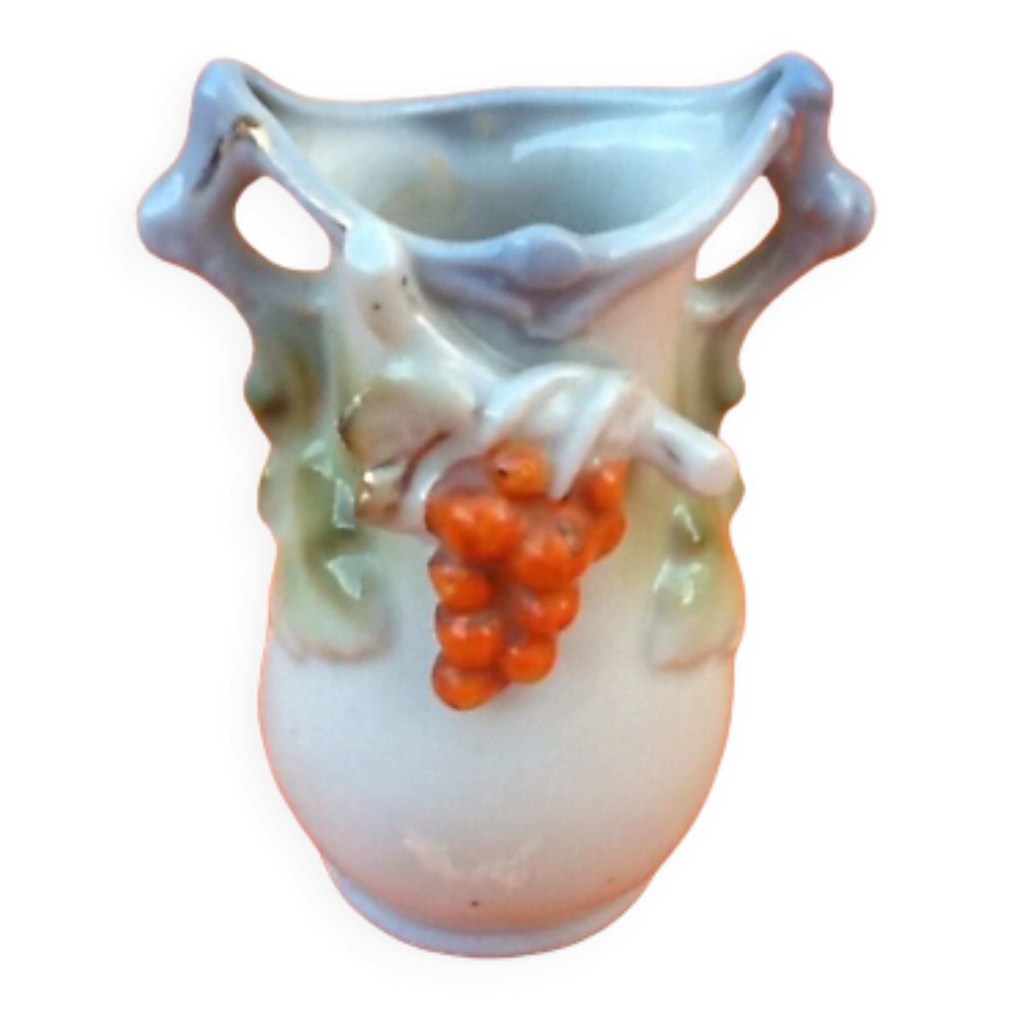 Ceramic vase with floral decoration