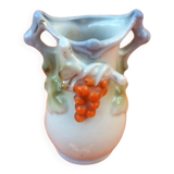 Vase   céramique à décor floral